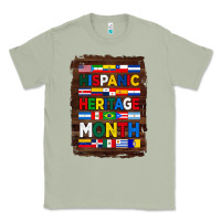 Matcha hispanic haritage month flags with background Classic Tee - BundleAndBundleShop