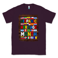 Plum hispanic haritage month flags with background Classic Tee - BundleAndBundleShop