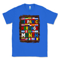 True Royal hispanic haritage month flags with background Classic Tee - BundleAndBundleShop