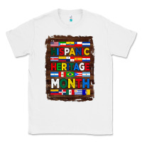 White hispanic haritage month flags with background Classic Tee - BundleAndBundleShop