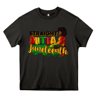 Asphalt Straight outta Juneteenth Heavy Core Tee - RanaPortraitStore