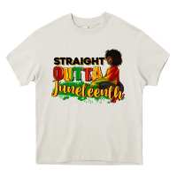 Cream Straight outta Juneteenth Heavy Core Tee - RanaPortraitStore