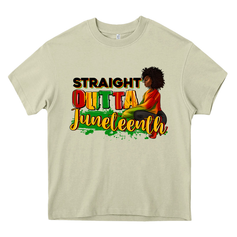 Straight Outta Juneteenth Heavy Core Tee by RanaPortraitStore | Teevron