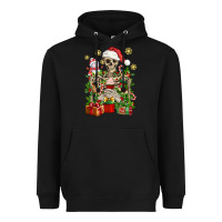 Black Skeleton Christmas Element Snowman Awda Heavyweight Hoodie - BundleAndBundleShop