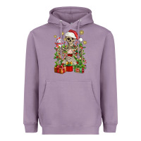 Lavender Skeleton Christmas Element Snowman Awda Heavyweight Hoodie - BundleAndBundleShop