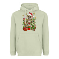 Matcha Skeleton Christmas Element Snowman Awda Heavyweight Hoodie - BundleAndBundleShop