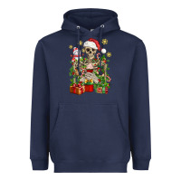 Navy Skeleton Christmas Element Snowman Awda Heavyweight Hoodie - BundleAndBundleShop