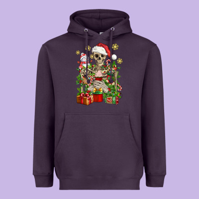 Skeleton Christmas Element Snowman Awda Heavyweight Hoodie Designed By Bundleandbundleshop