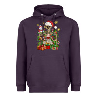 Plum Skeleton Christmas Element Snowman Awda Heavyweight Hoodie - BundleAndBundleShop
