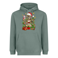 Sage Skeleton Christmas Element Snowman Awda Heavyweight Hoodie - BundleAndBundleShop