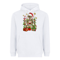 White Skeleton Christmas Element Snowman Awda Heavyweight Hoodie - BundleAndBundleShop