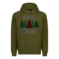 Army Green Merry Christmas Trees Premium Hoodie - Bettercallsaul