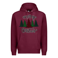 Burgundy Merry Christmas Trees Premium Hoodie - Bettercallsaul
