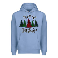 Colony Blue Merry Christmas Trees Premium Hoodie - Bettercallsaul