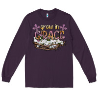 Plum grow in grace Long Sleeve Tee - NancyCooperArtShop