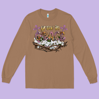 Grow In Grace Long Sleeve Tee Designed By Nancycooperartshop