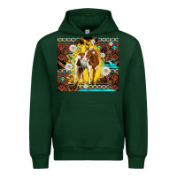 Forest Green aztec tribal horse Urban Hoodie - TumblerDesignByShophia