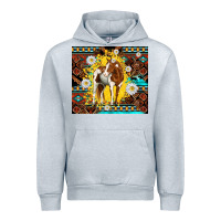 Heather Grey aztec tribal horse Urban Hoodie - TumblerDesignByShophia