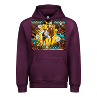 Mauve Wine aztec tribal horse Urban Hoodie - TumblerDesignByShophia