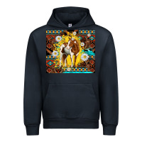 Navy aztec tribal horse Urban Hoodie - TumblerDesignByShophia