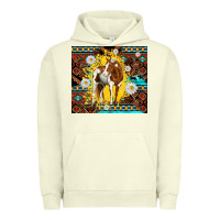 Pigment Pistachio aztec tribal horse Urban Hoodie - TumblerDesignByShophia