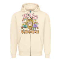 Sandshell hello sunshine Zipper Hoodie - MaliasSmallBusiness