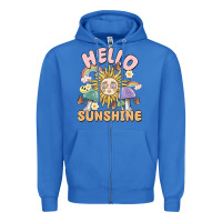 True Royal hello sunshine Zipper Hoodie - MaliasSmallBusiness