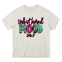 Cream Unbothered mood 24:7 Heavy Core Tee - RanaPortraitStore