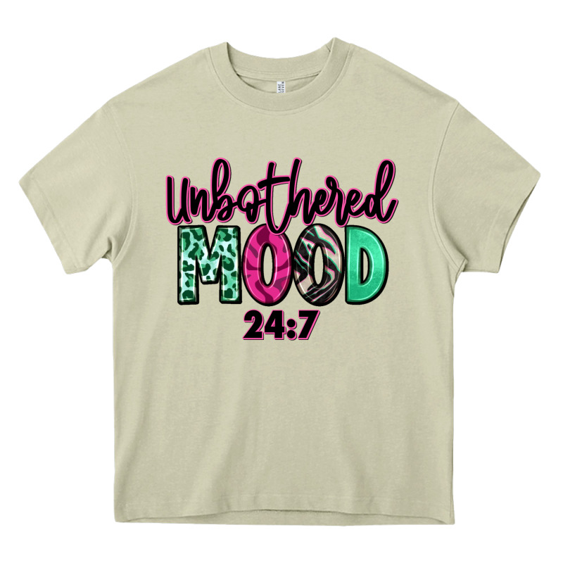 Unbothered Mood 24:7 Heavy Core Tee by RanaPortraitStore | Teevron