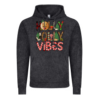 Vintage Black holly jolly vibes Vintage Hoodie - FaDigitalArtStudio