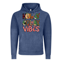 Vintage Denim holly jolly vibes Vintage Hoodie - FaDigitalArtStudio