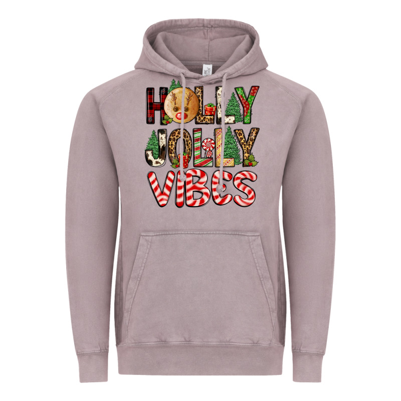 Holly Jolly Vibes Vintage Hoodie by FaDigitalArtStudio | Teevron