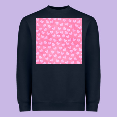 Valentines Day Heart Seamless Pattern Heavyweight Sweatshirt Designed By Bundleandbundleshop