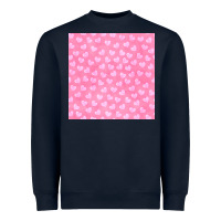 Navy valentines day heart seamless pattern Heavyweight Sweatshirt - BundleAndBundleShop