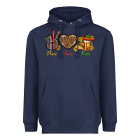Navy Peace Love Fiesta Heavyweight Hoodie - BundleAndBundleShop