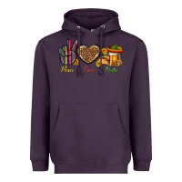 Plum Peace Love Fiesta Heavyweight Hoodie - BundleAndBundleShop