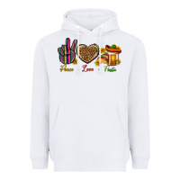 White Peace Love Fiesta Heavyweight Hoodie - BundleAndBundleShop