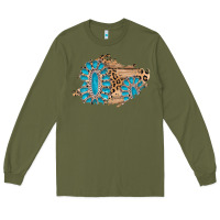 Army Green gemstone wood leopard patch Long Sleeve Tee - AdoDesignShop