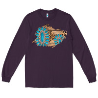 Plum gemstone wood leopard patch Long Sleeve Tee - AdoDesignShop