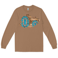 Toasted Coconut gemstone wood leopard patch Long Sleeve Tee - AdoDesignShop