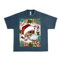 Midnight Navy Christmas hippie skeleton santa Urban Heavy Tee - Artiststas