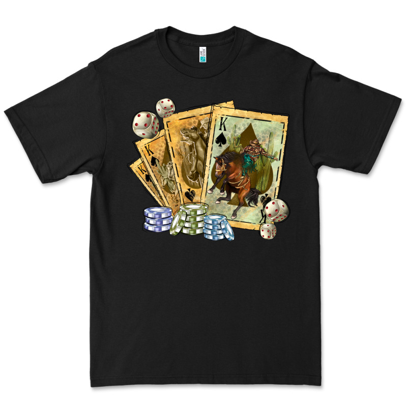 Western Rodeo Playing Cards Tbw Premium Tee by texasbilliewilder | Teevron