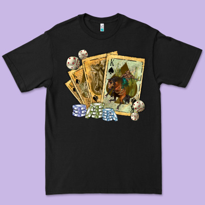 Western Rodeo Playing Cards Tbw Premium Tee Designed By Texasbilliewilder