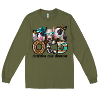 Army Green ocd obsessive cow disorder Long Sleeve Tee - Jasminsmagicworld