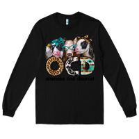 Black ocd obsessive cow disorder Long Sleeve Tee - Jasminsmagicworld