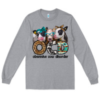 Heather Grey ocd obsessive cow disorder Long Sleeve Tee - Jasminsmagicworld