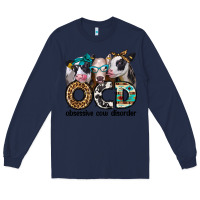 Navy ocd obsessive cow disorder Long Sleeve Tee - Jasminsmagicworld