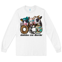 White ocd obsessive cow disorder Long Sleeve Tee - Jasminsmagicworld