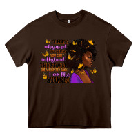 Chocolate Brown They whispered to her afro woman Heavy Core Tee - RanaPortraitStore