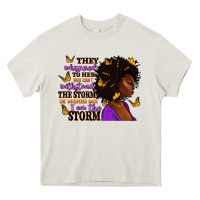 Cream They whispered to her afro woman Heavy Core Tee - RanaPortraitStore